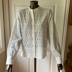 Ichi cotton eyelet blouse.